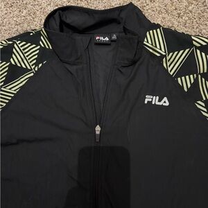 Fila Black and Green Men's Windbreaker
